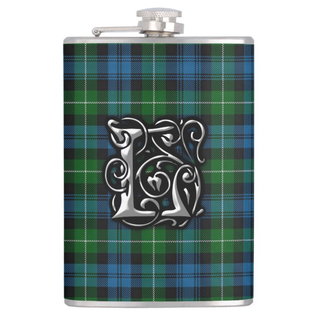 Lamont Clan Tartan Old Scotland Flask Fickplunta (Framsidan)