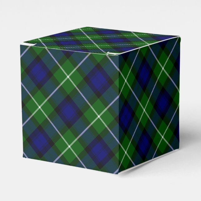 Lamont tartan blå grön rutig presentaskar (Framsidan Sidan)