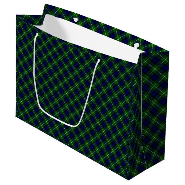Lamont tartan blue grönt plaid (Framsidan Vinklad)