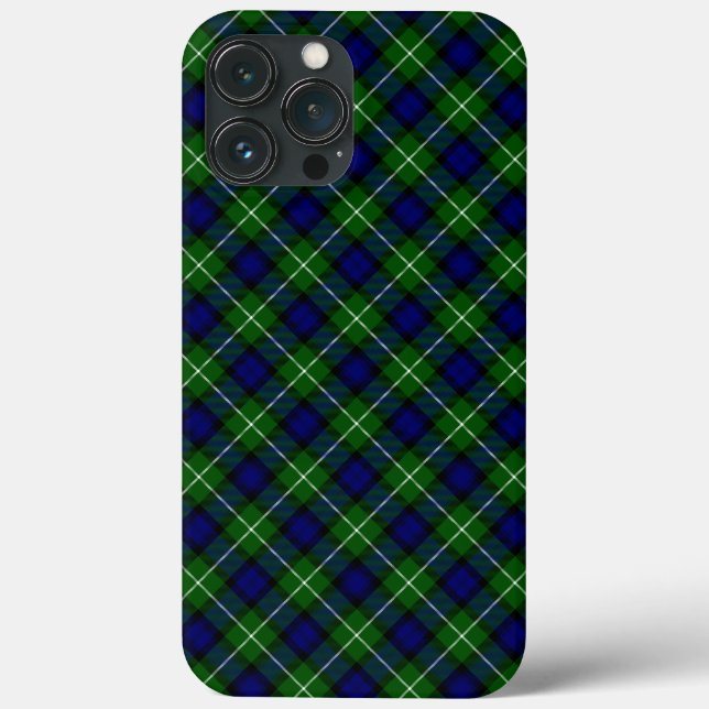 Lamont tartan blue grönt plaid (Baksida)