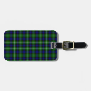 Lamont tartan blue grönt plaid bagagebricka