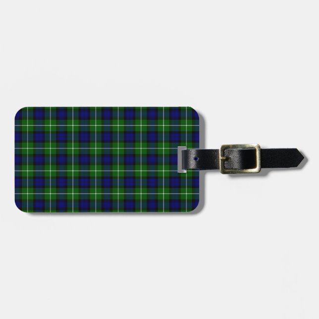 Lamont tartan blue grönt plaid bagagebricka (Horisontell Framsida)
