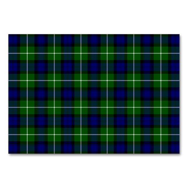Lamont tartan blue grönt plaid bordsnummer (Framsidan)