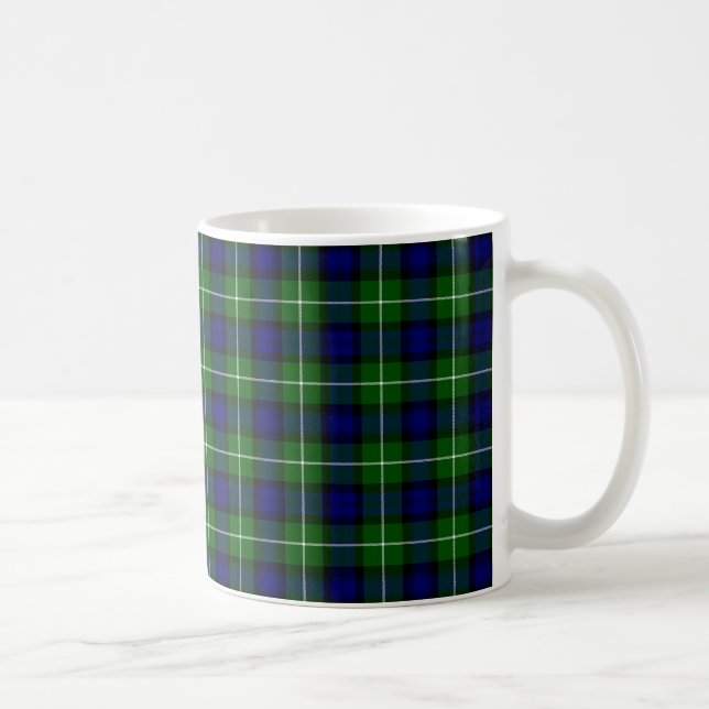 Lamont tartan blue grönt plaid kaffemugg (Höger)