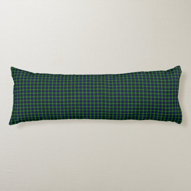 Lamont tartan blue grönt plaid kroppskudde (Framsidan)