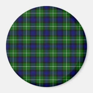 Lamont tartan blue grönt plaid magnet