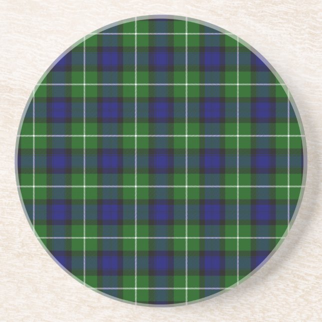 Lamont tartan blue grönt plaid underlägg (Framsidan)