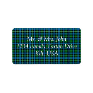 Lamont Tartan Label Adressetikett