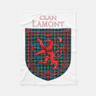 Lamont Tartan Scottish Play Lejon Rampant Fleecefilt