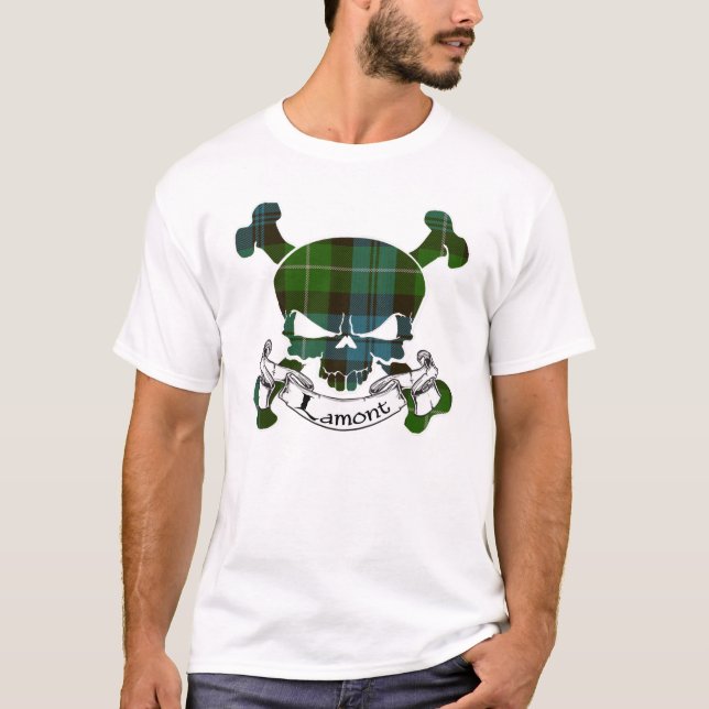 Lamont Tartan Skull Tee Shirt (Framsida)
