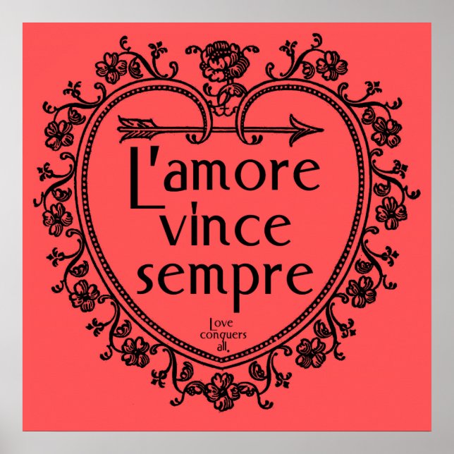 L'amore Vince Sempre - Kärlek Conquers all Poster (Framsidan)