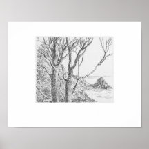 Lamorna Cornwall tryck, Eleanor M Hughes nytryck