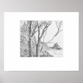 Lamorna Cornwall tryck, Eleanor M Hughes nytryck Poster