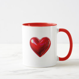 L'amour défini par un coeur rouge. mugg