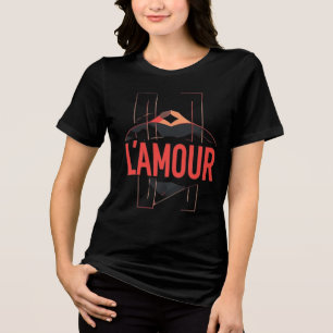 L'Amour Fransk Romantisk Abstrakt Geometrisk Konst T Shirt