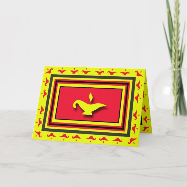 Lamp Diwali-kort Kort (Framsida)