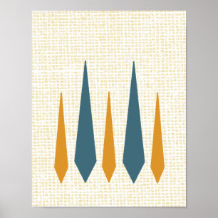 Lamp Mid Century Modern Retro Poster