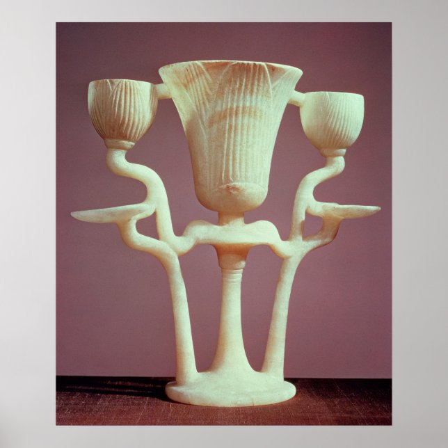 Lampa i form av tre lotus blommor poster (Framsidan)