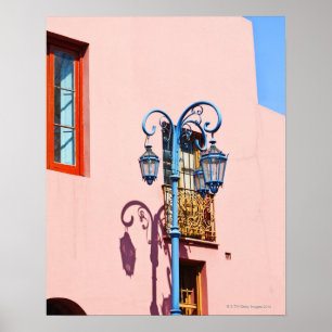 Lampa och målade byggnad, Caminito, La Poster