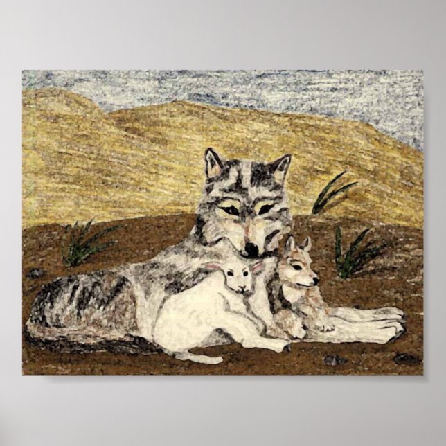 Lampan Ljuger ner med Vargen Poster (Framsidan)