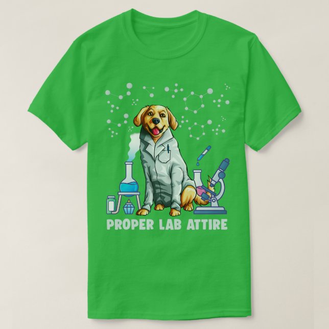 Lämplig Lab Attire Funny Science Chemistry Labrado T Shirt (Design framsida)