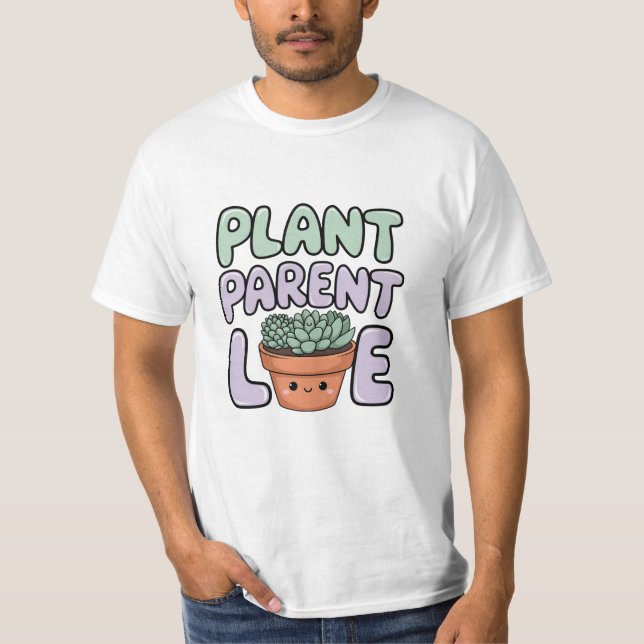 Lämpliga och Quirky Plant-design för Succult Fa T Shirt (Framsida)