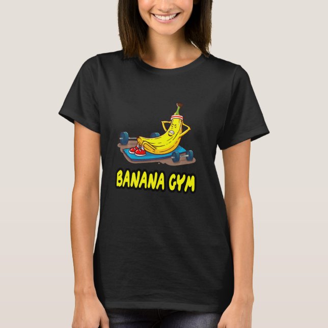 Lämplighet och bananer för en Banana Idrottsman Ve T Shirt (Framsida)