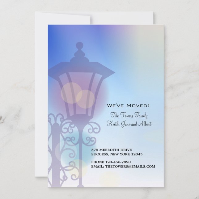 Lamplight Flytta Announcement Meddelande (Framsida)