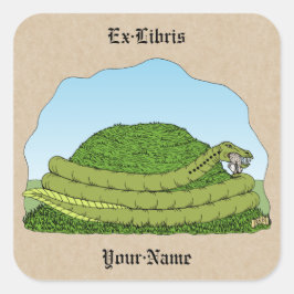 Lamponens bokmärke Mask Fyrkantigt Klistermärke