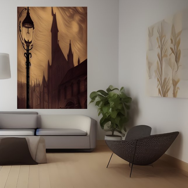Lamposten i staden | AI Art Poster (Skapare uppladdad)
