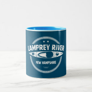 Lamprey River New Hampshire Kayaking Två-Tonad Mugg