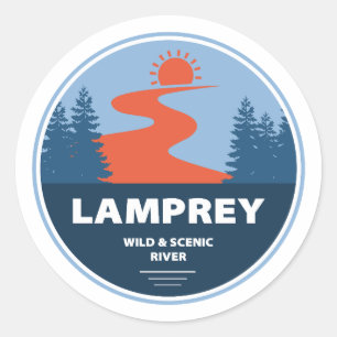 Lamprey-Vilden och floden New Hampshire Runt Klistermärke