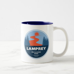 Lamprey-Vilden och floden New Hampshire Två-Tonad Mugg