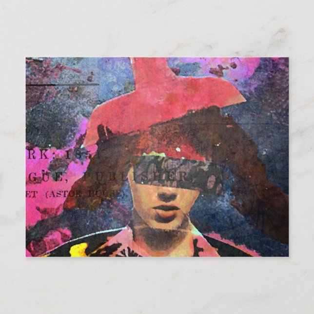 Lampshade Hat Dam Vykort (Framsida)