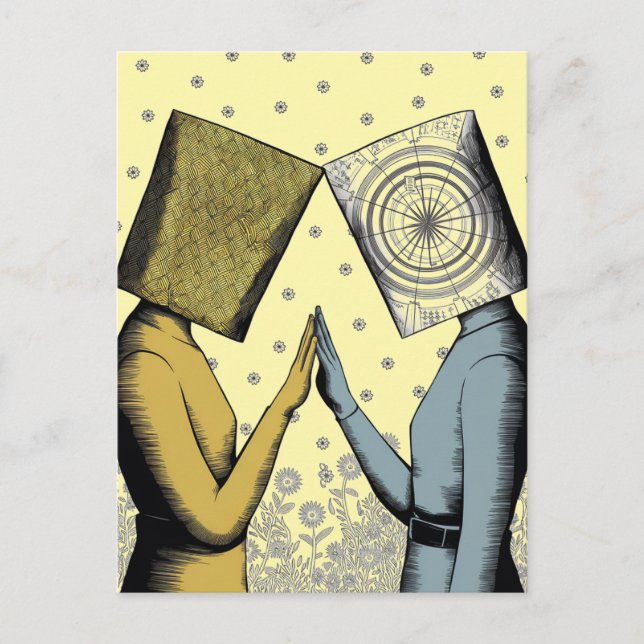 Lampuskar på huvudet vykort (Framsida)