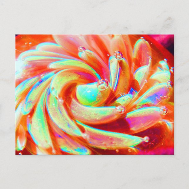Lampwork Boro Rainbow Glass Pastel Art Postkort Vykort (Framsida)