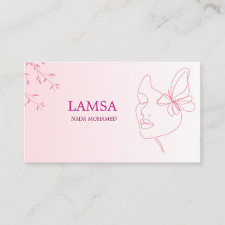 LAMSA Smink Artist Visiting Kort | Elegant Rosa