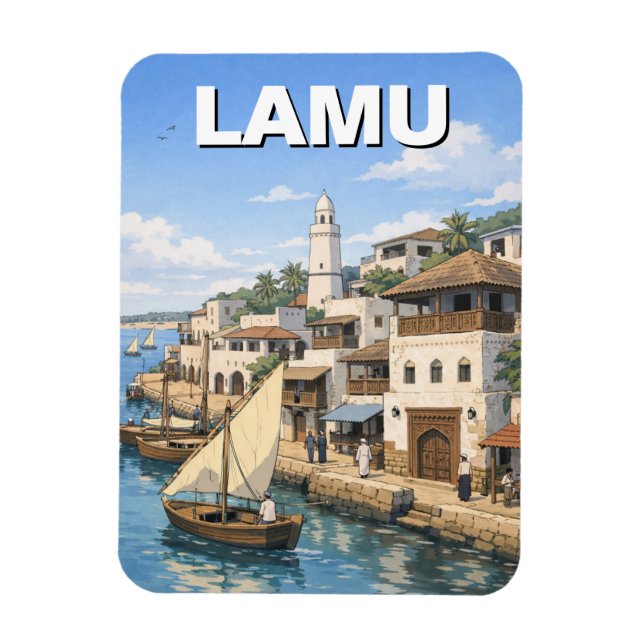 Lamu Kenya Magnet (Vertikal)