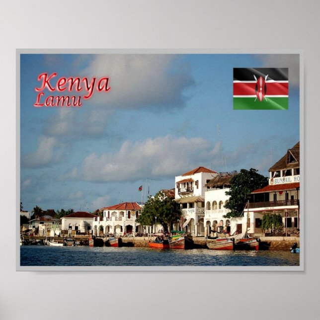Lamu - Kenya - Panorama - Poster (Framsidan)