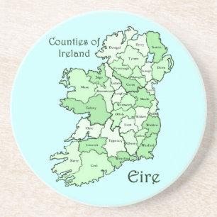 Län av den Irland kartan Underlägg Sandsten