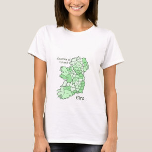 Län av Irland kartaT-tröja Tee