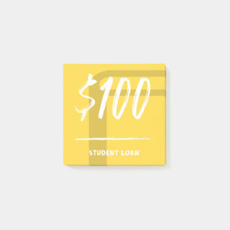 Lån från student ($100) post-it block