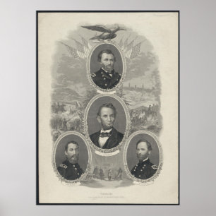 Lån Lincoln, Sheridan, Sherman Poster