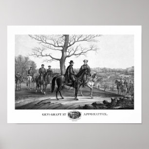 Lån och Lee på Appomattox -- Inbördeskrig Poster