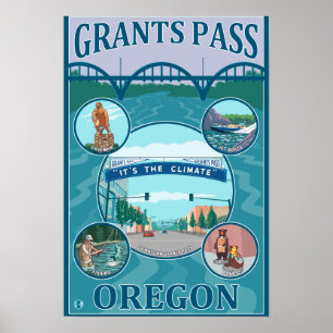 Lån passerar, OregonScenic reser affischen Poster