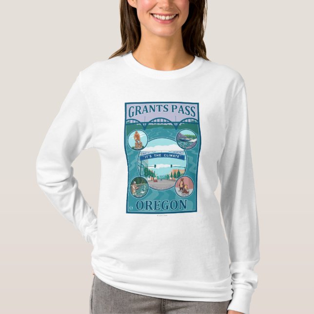 Lån passerar, OregonScenic reser affischen T Shirt (Framsida)