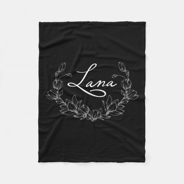 Lana Blommigt Krona Tee - Aesthetic Vintage insred Fleecefilt (Framsidan)