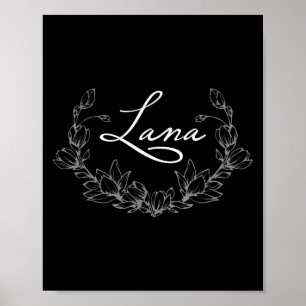 Lana Blommigt Krona Tee - Aesthetic Vintage insred Poster