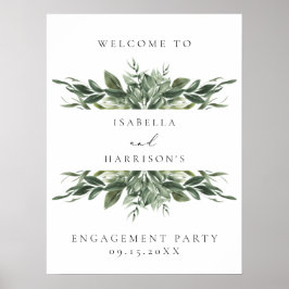 LANA Modern bohemisk grönska Förlovningsfirande vä Poster