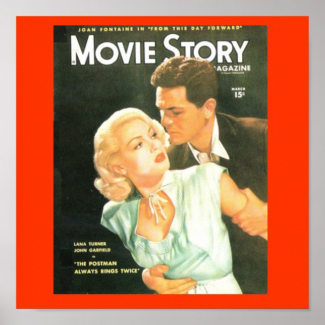 Lana Turner Print för Movie Story Cover 1940 Poster (Framsidan)